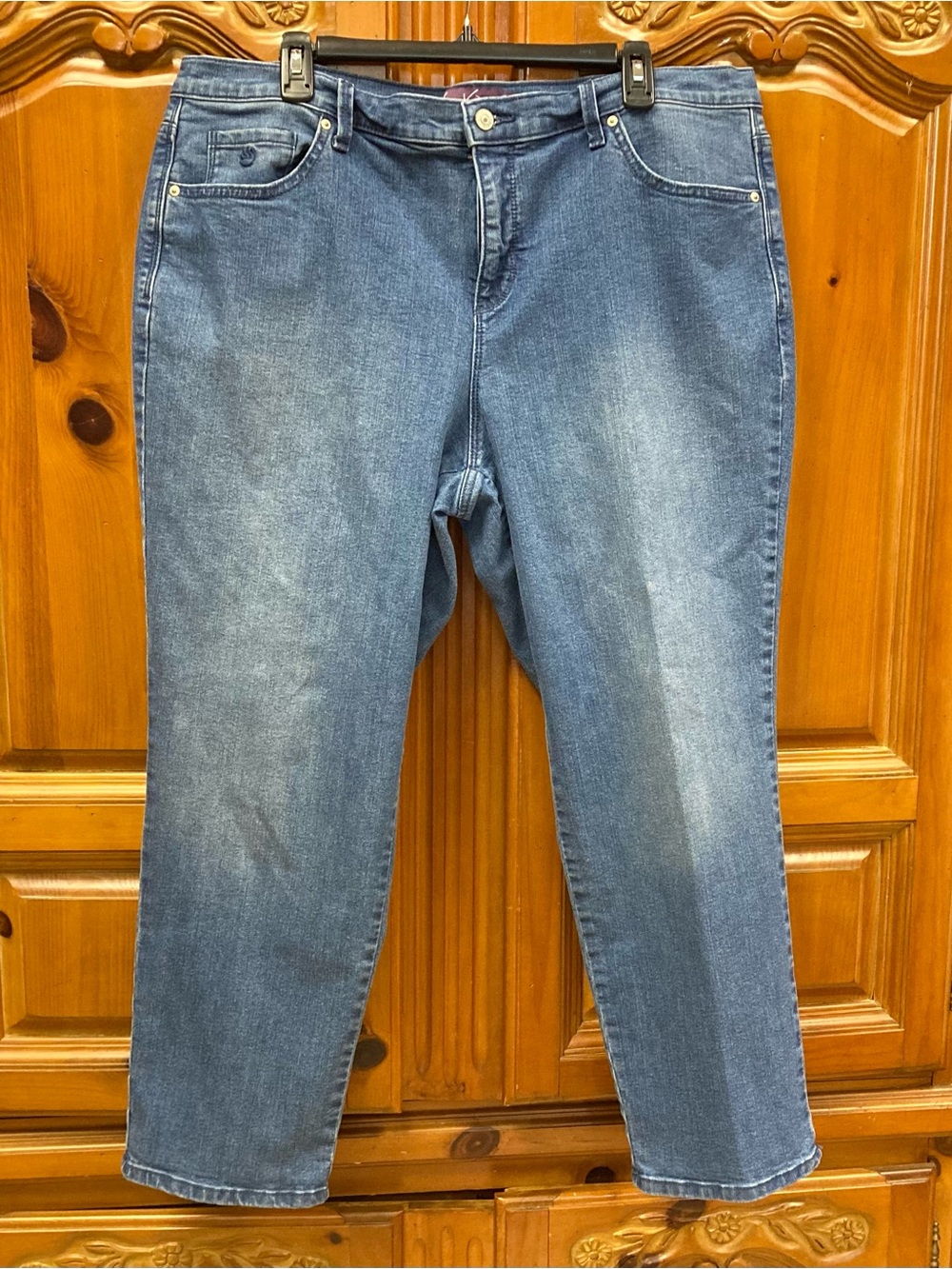 Gloria Vanderbilt Amanda Jeans Women’s 18WS Short Blue Stretch Denim High Rise